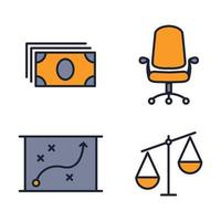 Business and finance set icon symbol template for graphic and web design collection logo vector illustration