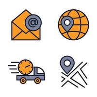 Delivery, shipping set icon symbol template for graphic and web design collection logo vector illustration