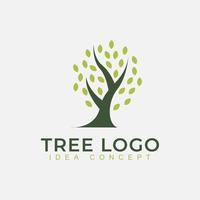 Ilustración de vector de diseño de logotipo de árboles de naturaleza. icono de vector de árbol