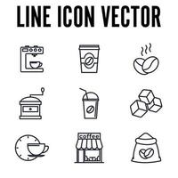 plantilla de símbolo de icono de conjunto de cafetería para ilustración de vector de logotipo de colección de diseño gráfico y web