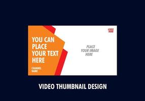 Orange color of video thumbnail vector