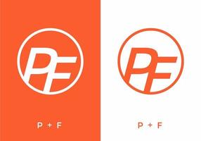 Orange color of PF initial letter vector