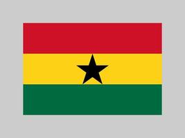 Ghana flag, official colors and proportion. Vector illustration.