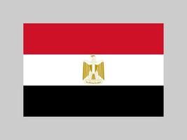 Egypt flag, official colors and proportion. Vector illustration.