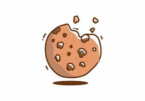 Simple brown cookies of illustration vector