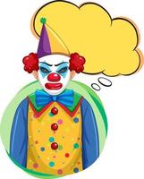 Clown with bubble speech vector