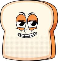 A bread cartoon character on white background vector