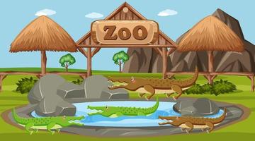 Animals at the zoo vector