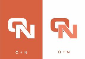 Orange color of ON initial letter vector