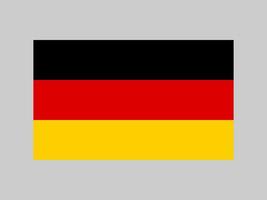 Germany flag, official colors and proportion. Vector illustration.