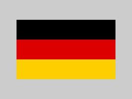 Germany flag, official colors and proportion. Vector illustration.