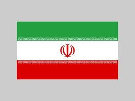 Iran flag, official colors and proportion. Vector illustration.
