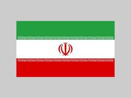 Iran flag, official colors and proportion. Vector illustration.