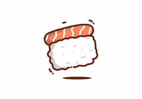 ilustración simple de sushi de comida japonesa vector