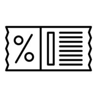 Discount Coupon Line Icon vector