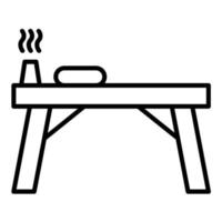 Spa Bed Line Icon vector