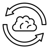 Cloud Sync Line Icon vector
