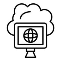 Cloud Computing Line Icon vector