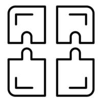 Puzzle Solution Line Icon vector
