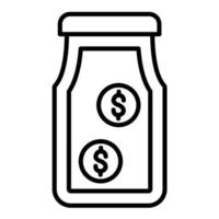 Save Money Line Icon vector