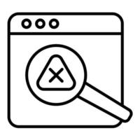 Not Found Error Line Icon vector