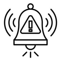 Warning Alarm Line Icon vector