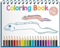 Coloring book worksheet for kids vector