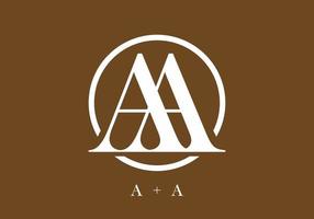 White brown of AA initial letter vector