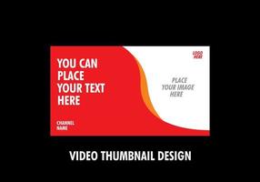 Red color of video thumbnail vector