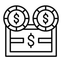 Cash and Coins Line Icon vector