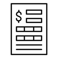 Invoice Line Icon vector