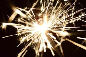 Sparklers, Fireworks and sparks of light photo