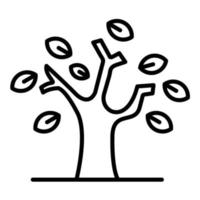 icono de línea de árbol seco vector