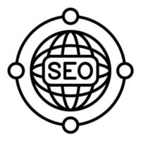 SEO Network Line Icon vector