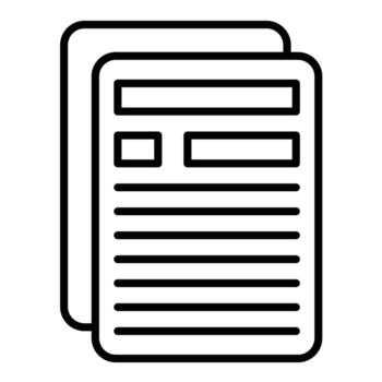 Documents Line Icon vector