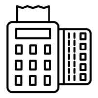 Pos Terminal Line Icon vector