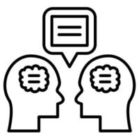 Discussion Line Icon vector