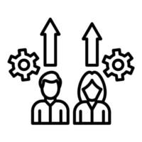 Competitive Worker Line Icon vector