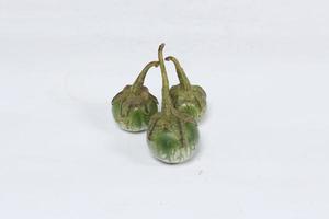 Eggplant is one of the vegetables in the form of fruit. Fruit-producing plants used as vegetables. Green eggplant is round and mini has a different taste from other eggplants. photo
