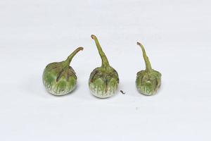 Eggplant is one of the vegetables in the form of fruit. Fruit-producing plants used as vegetables. Green eggplant is round and mini has a different taste from other eggplants. photo