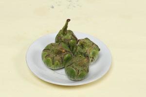 Eggplant is one of the vegetables in the form of fruit. Fruit-producing plants used as vegetables. Green eggplant is round and mini has a different taste from other eggplants. photo