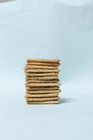 Roma biscuits served with coffee, perfect for relaxing. Foods made from wheat are able to delay hunger and also for breakfast in the morning. 'biscuit' from Latin,  bis coctus which means twice. photo
