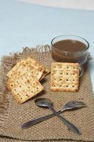 Roma biscuits served with coffee, perfect for relaxing. Foods made from wheat are able to delay hunger and also for breakfast in the morning. 'biscuit' from Latin,  bis coctus which means twice photo