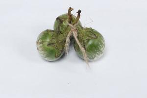 Eggplant is one of the vegetables in the form of fruit. Fruit-producing plants used as vegetables. Green eggplant is round and mini has a different taste from other eggplants. photo