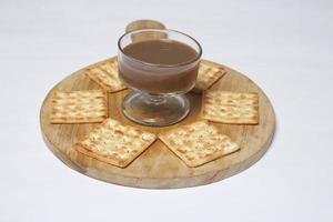 Roma biscuits served with coffee, perfect for relaxing. Foods made from wheat are able to delay hunger and also for breakfast in the morning. 'biscuit' from Latin,  bis coctus which means twice photo