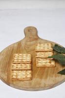 Roma biscuits served with coffee, perfect for relaxing. Foods made from wheat are able to delay hunger and also for breakfast in the morning. 'biscuit' from Latin,  bis coctus which means twice photo