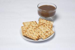 Roma biscuits served with coffee, perfect for relaxing. Foods made from wheat are able to delay hunger and also for breakfast in the morning. 'biscuit' from Latin,  bis coctus which means twice photo