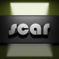 scar word of iron on carbon photo