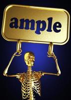 ample word and golden skeleton photo