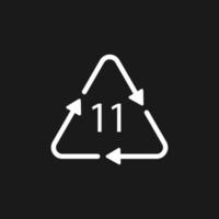 Battery recycling symbol 11 NiMH. Vector illustration